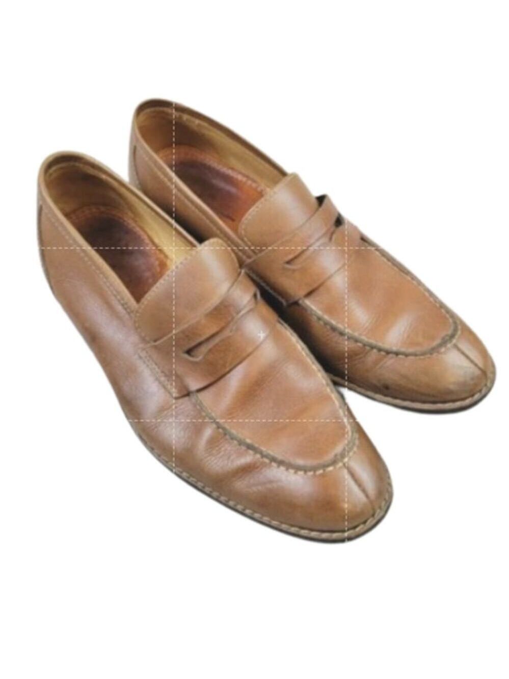SANDRO paris Men's Shoe Leather Penny Loafer Slip On Casual Shoes Tan Size 12 D